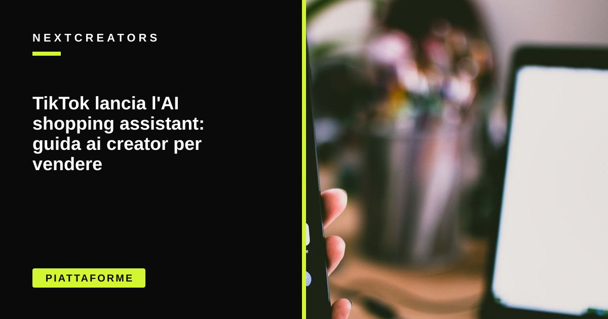 TikTok lancia l'AI shopping assistant: guida ai creator per vendere